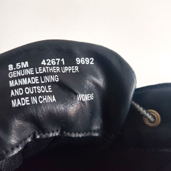 Timberland Womens Chukka Boots 8.5 Lounger Black Patent Leather Lace-up Booties - Picture 9 of 9